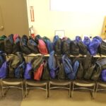 Backpacks collected for the VA.